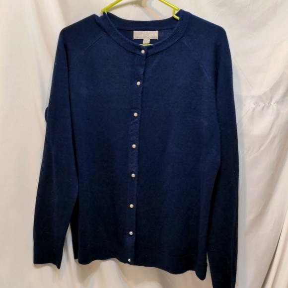 Carolyn Taylor Sweaters - Carolyn Taylor dark blue cardigan sweater